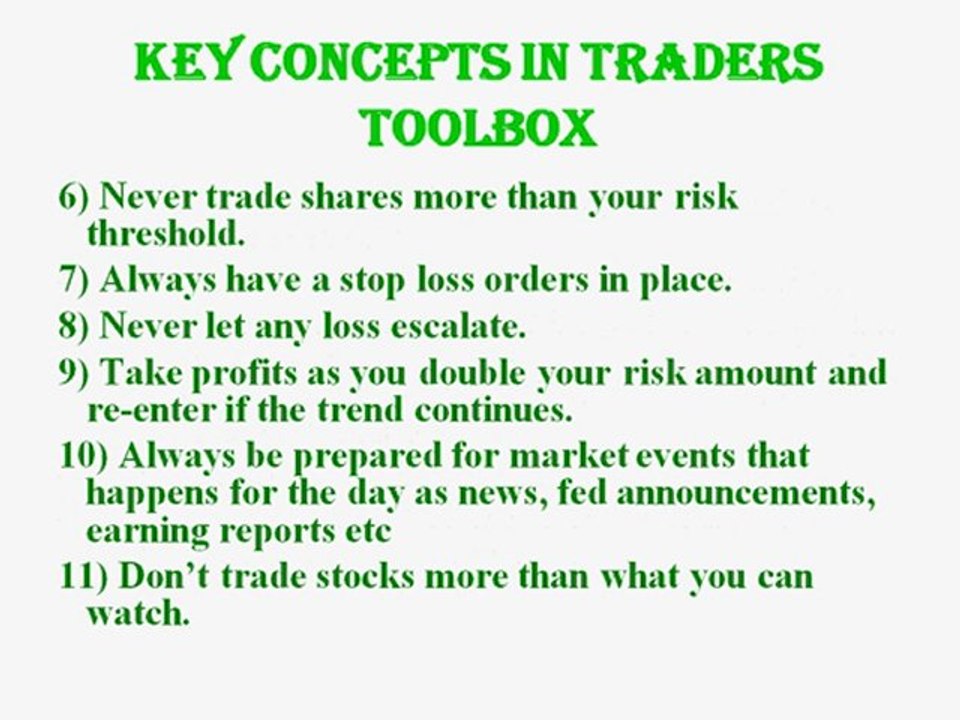 Sean Seshadri Key Concepts in Trader Toolbox