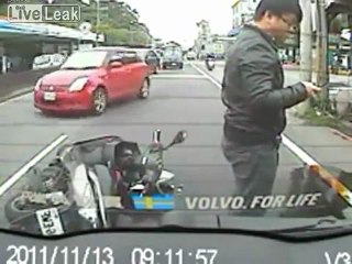 Scooter Rear Ends Car