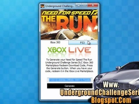 Get Free Need for Speed The Run Underground Challenge Series DLC
