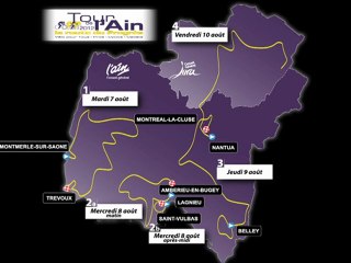 Le parcours du Tour de l'Ain 2012