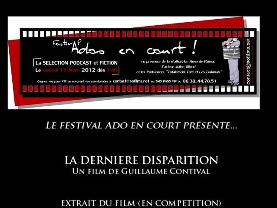 LA DERNIERE DISPARITION : extrait 1 (no mix)