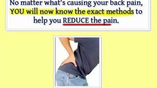 how to cure back pain at home - cure for pain - chronic lower back pain
