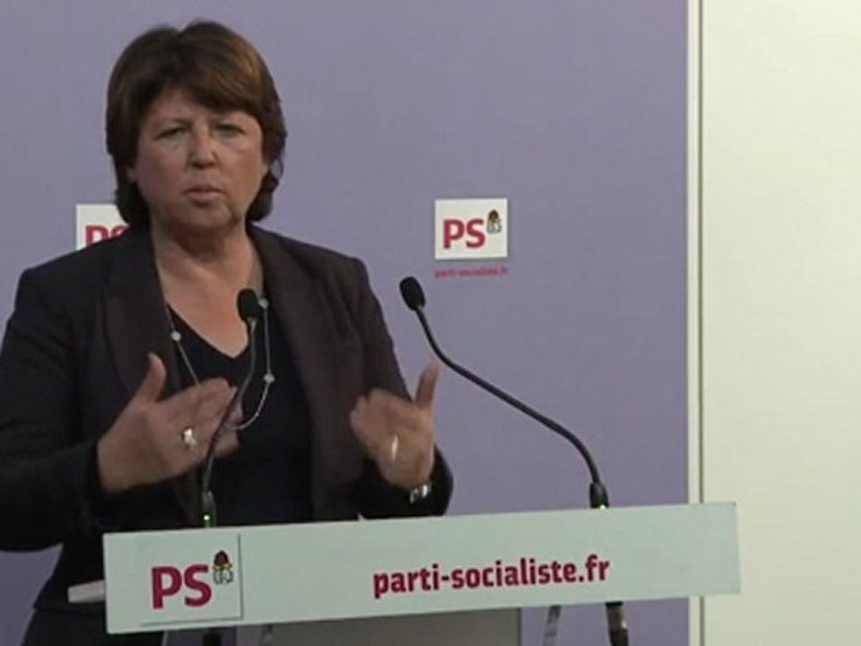 Point presse de Martine Aubry le 15 novembre 2011
