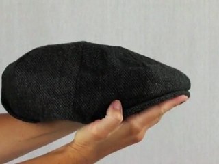 Big Wool Blend Newsboy Cap-Dk. Charcoal by e4Hats.com, Starring Woman