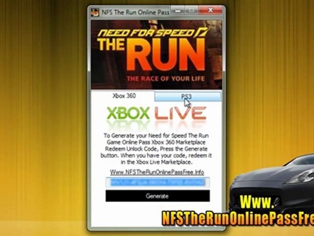 Need for Speed The Run Online Pass Free Download on Xbox 360 - PS3 - video  Dailymotion