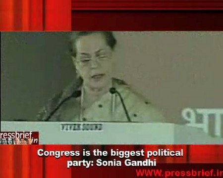 Congress is the biggest political party- Sonia Gandhi