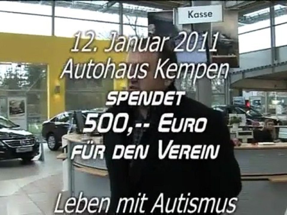 Autohaus Kempen spendet 500 Euro für Autismus-Verein