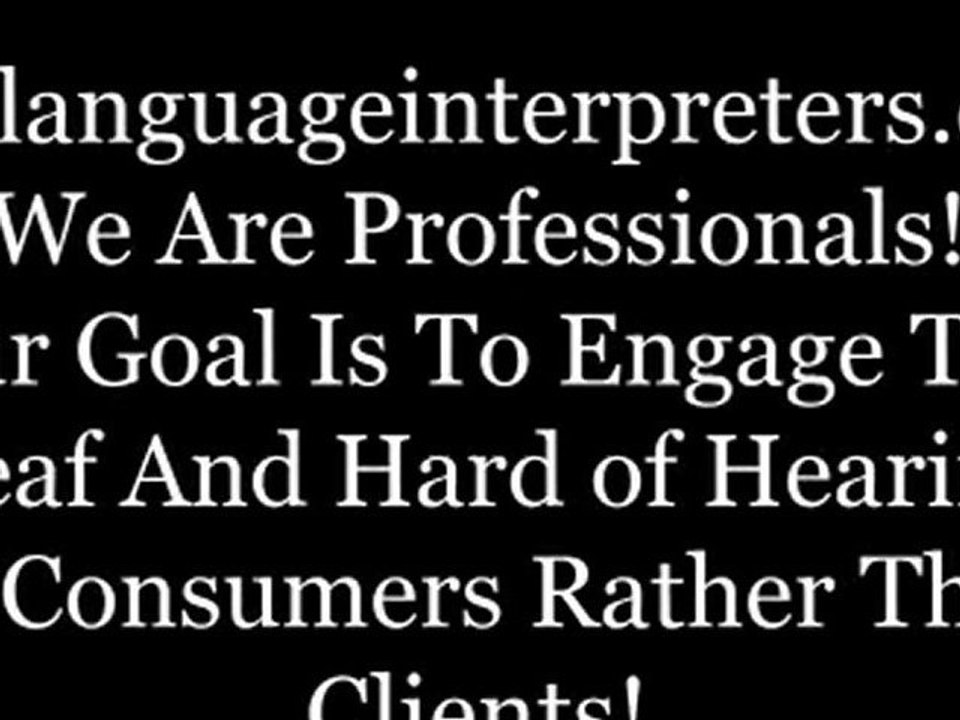 Best sign language interpretation for Deaf & Hard of Hearing consumers; USA RID certified sign language interpreter