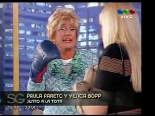 Pronto.com.ar Susana tomó clases de boxeo 1