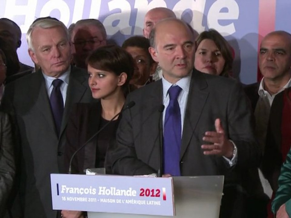 Pierre Moscovici présente le staff de campagne Hollande