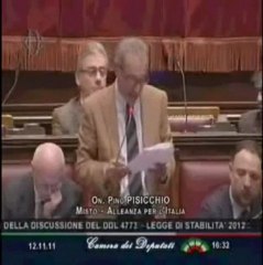 Pisicchio - Intervento alla Camera su Ddl stabilità