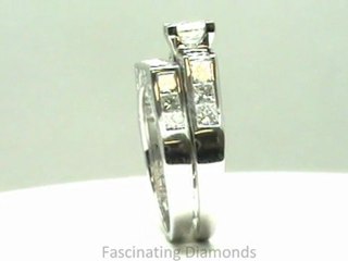 FDENS151PR NEW     Princess Cut Diamond Vintage Wedding Rings Set In Channel Setting