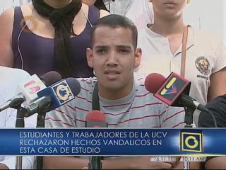 Estudiantes y trabajadores revolucionarios de la UCV rechazan hechos de violencia