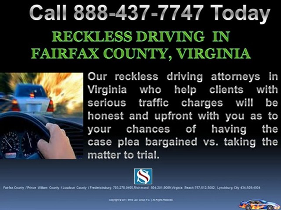 Reckless Driving Fairfax Virginia Lawyer