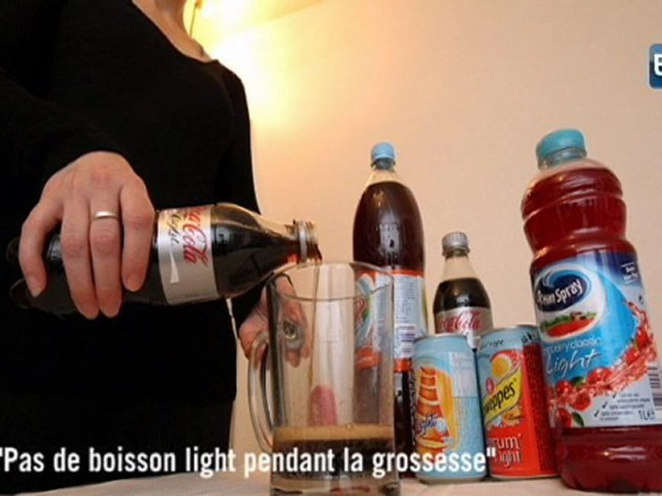 "Pas de boisson light pendant la grossesse"