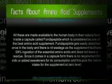 Facts About Amino Acid Supplements