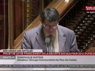 Debat PLFSS amendement 111 Dominique Watrin 15-11-11