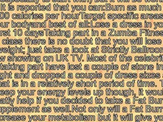 Zumba Fitness and Fat Burners