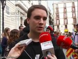 Concentración de estudiantes en Barcelona