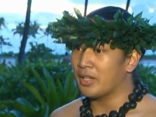 Half naked man distracts Clinton