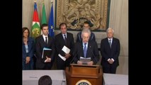 Roma - Il Segretario generale Marra annuncia il giuramento del nuovo governo