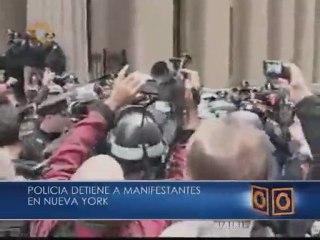 Policía detiene a manifestantes en Nueva York