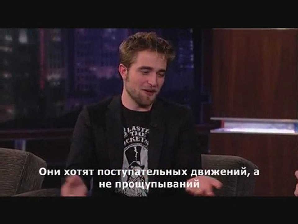 Роберт Паттинсон на шоу Джимми Киммела, ч3 (рус.сабы)