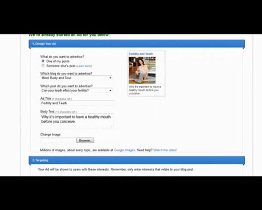 FanBox - Creating an ad