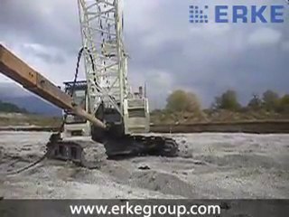 ERKE Dış Ticaret ltd., Wick Drain Application with Fuwa QUY50D Crawler Crane - Bursa