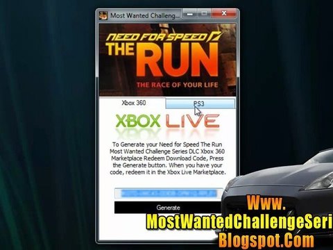 Download Need for Speed The Run Most Wanted Challenge Series DLC - Xb0x 360 / PS3