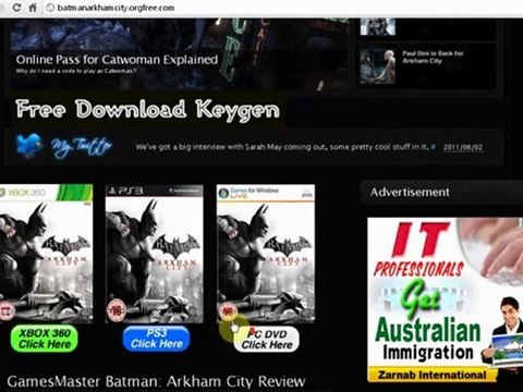 How to Install Batman Arkham City Game Free on Xbox 360 PS3 And PC