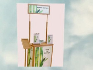 Bamboo Banner Stands From Bahagoni Inc