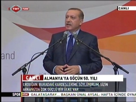 50. Yılında Almanya'daki Türkler - Başbakan R. Tayyip Erdoğan' ın Gala Yemeği Açılış Konuşması