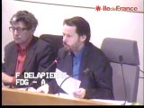 Voeu sur la tarification unique des transports par François Delapierre lors de la séance plénière du 18 novembre 2011