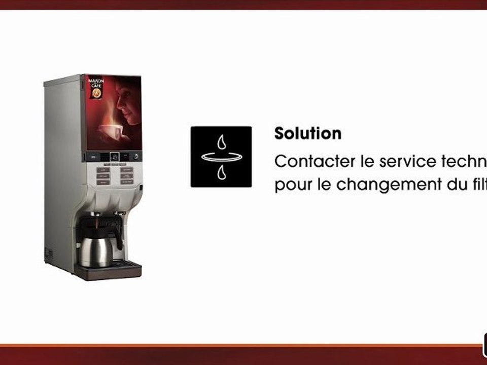 Maison du café coffee systems cafitesse - NG 100 Code erreur 5