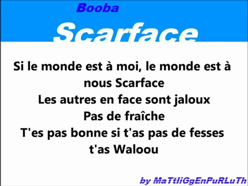 Booba - Scarface (Paroles) + Download [DESCRIPTION]