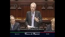 Roma - Replica del presidente del Consiglio Mario Monti alla Camera