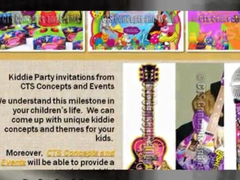 CTS Concepts and Events for Kiddie Party Theme and Ideas