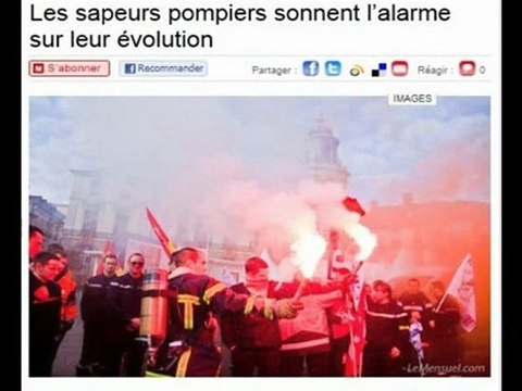 Manifestation LYON reforme de la filière des Sapeurs pompiers professionnels