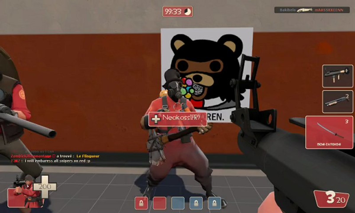 Team Fortress 2- Neokoss qui fait de la guitare devant un Pedo Bear ^^