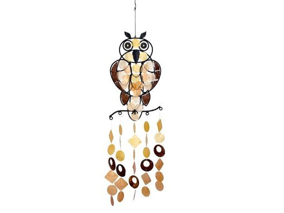 Owl Capiz Wind Chime