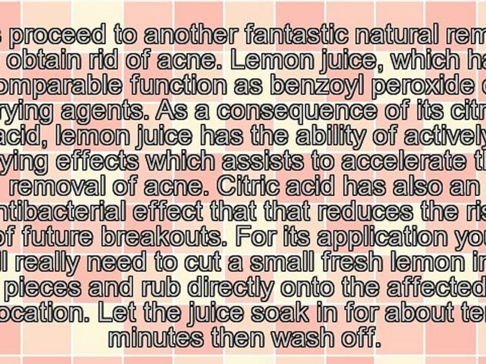 How To Get Rid Of Acne - 2 Really Efficient Natural Treatments