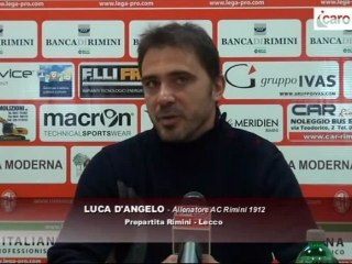 Icaro Sport. Rimini-Lecco, la vigilia di D'Angelo