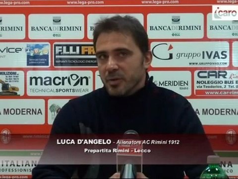 Icaro Sport. Rimini-Lecco, la vigilia di D'Angelo