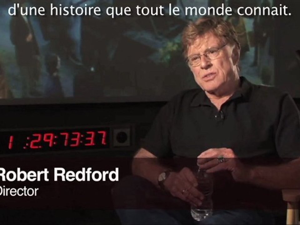 Robert Redford, interview exclusive au sujet de son film : "La Conspiration" (The Conspirator)