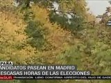 Candidatos pasean en Madrid a horas de las elecciones