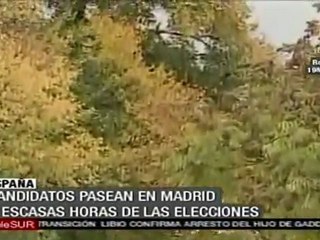 Candidatos pasean en Madrid a horas de las elecciones