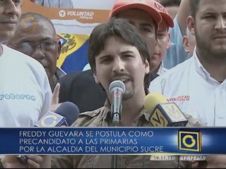 Freddy Guevara oficializó su precandidatura a la alcaldía de Sucre