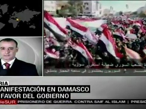 Masiva manifestación en Siria en apoyo a Bashar Al Assad