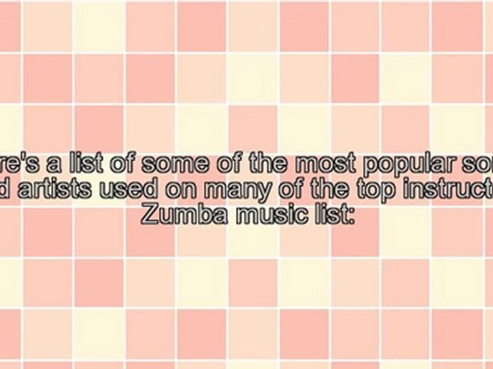 Zumba Music List